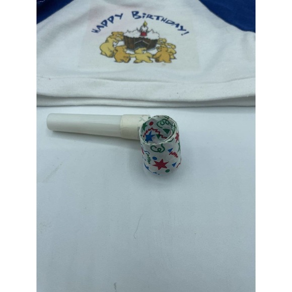 Build A Bear Happy Birthday T-shirt Balloon Party Blower Blue Sleeves - Picture 5 of 5